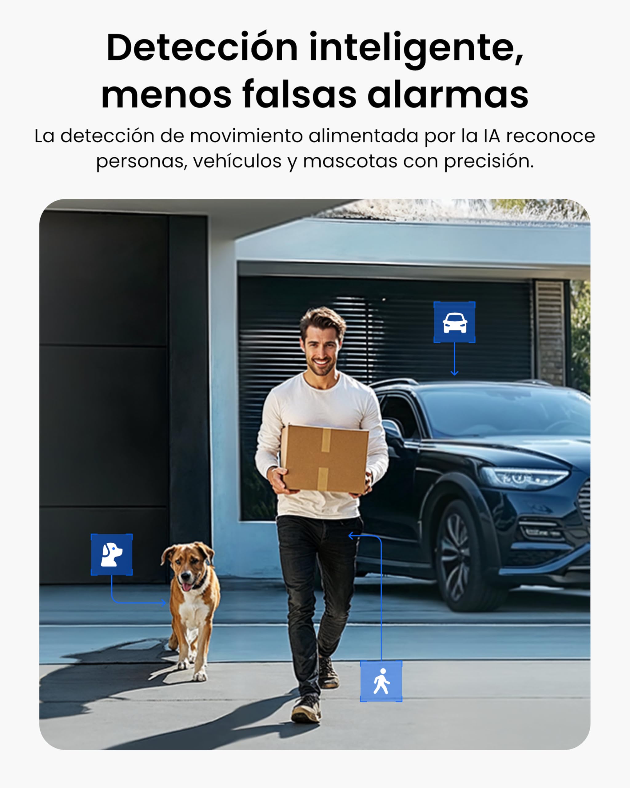 Reolink Altas, 2K Cámaras de Vigilancia Exterior Solar, Batería 20,000 mAh | Pre-Grabación, Visión Nocturna ColorX, 2,4/5GHz WiFi 6, Detección de Personas/Vehículos/Animales con IA, Panel solar de 6 W