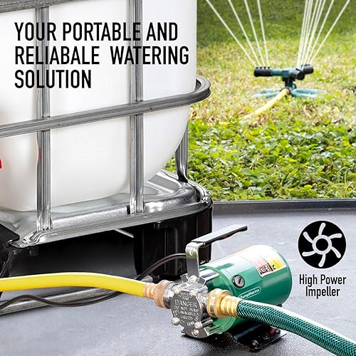 Vista 3 de Water Transfer Pump, 115V 330 Gallon Per Hour - Portable Electric Pump with 6' Hose Kit, Remove Water From Pools, Rain Barrel, Aquariums