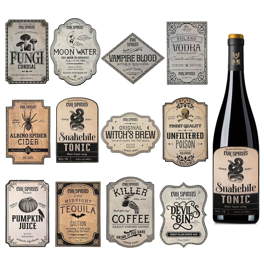 amazon-com-36pcs-halloween-wine-bottle-labels-waterproof-wine-labels-potion-bottle-labels-stickers-apothecary-decals-wine-bottle-stickers-for-halloween-party-decor-home-kitchen for Free Printable Halloween Poison Bottle Labels Amazon.com: 36pcs Halloween Wine Bottle Labels, Waterproof Wine Labels Potion Bottle Labels Stickers Apothecary Decals Wine Bottle Stickers for Halloween Party Decor: Home & Kitchen for Free Printable Halloween Poison Bottle Labels