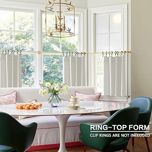 Miniatura 5 de Very Little - Cortinas para ventana de cocina pequeña, con bolsillo para cortinero, oscurecimiento de la habitación, bloqueo de calor solar,