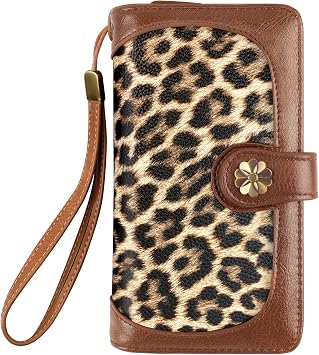 Coco Rossi Wallets for Women with Multiple Card Holders, Clutch Wallet, Card Organizer, Purse for Women with Wrist Strap