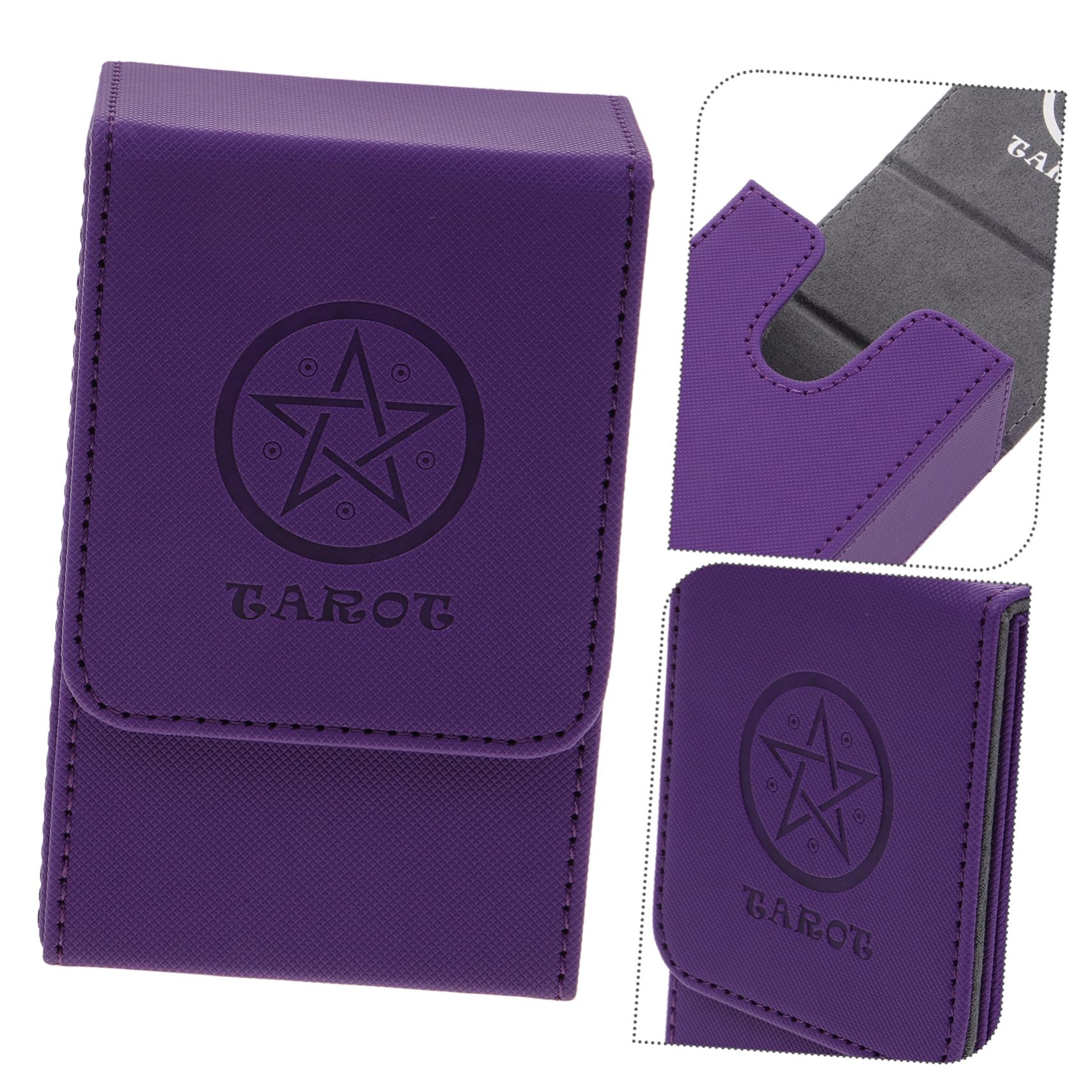 Custodia per Carte Tarocchi Portatile con Coperchio Magnetico in Pu