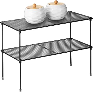 2-Pack Kitchen Cupboard Shelf Organizer | Expandable & Stackable, For Cabinet, Counter Cupboard Organiser, For Bathroom, Kitchen, Laundry Room