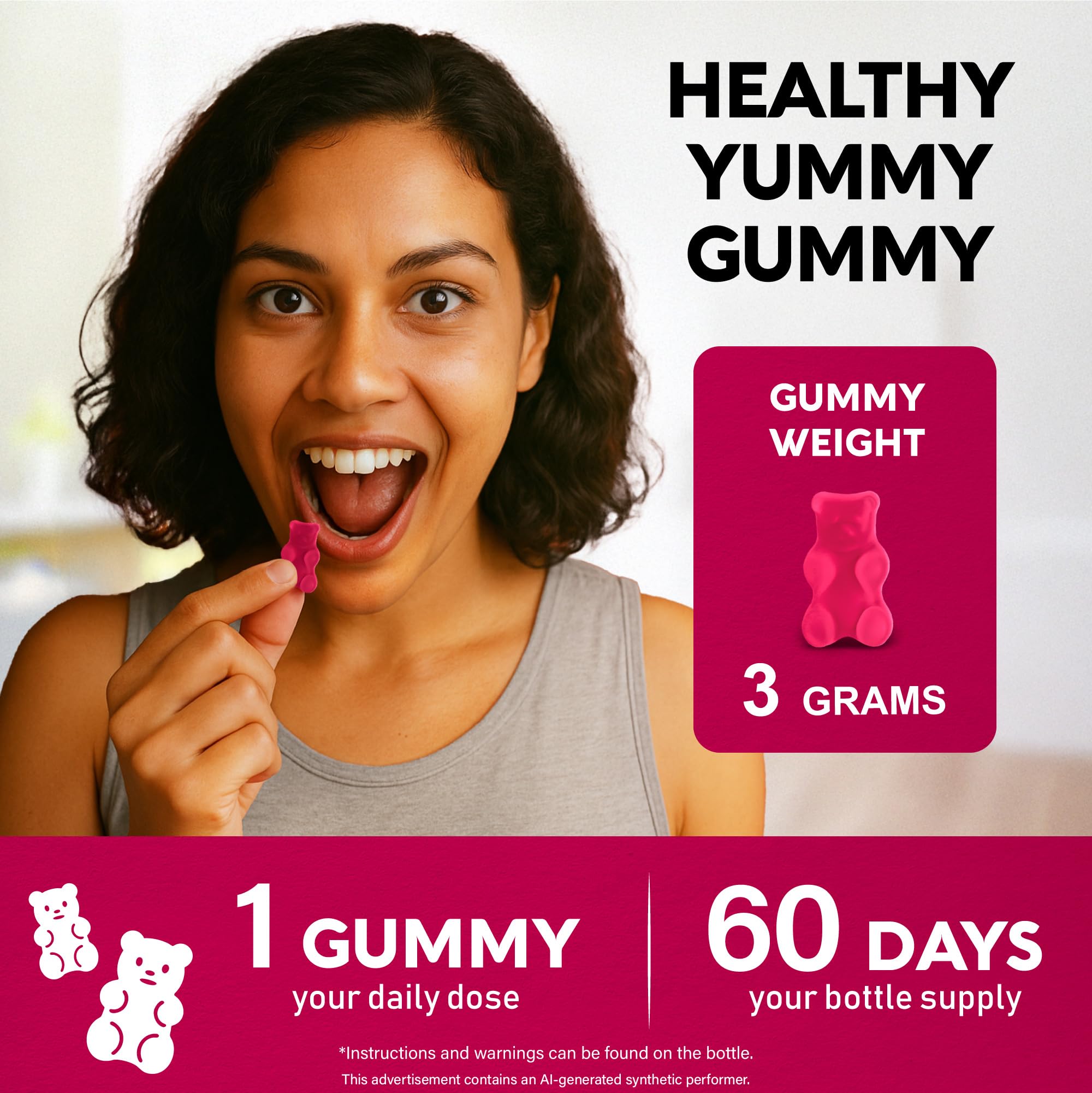 Vitamin B-Complex Gummies for Women & Men - Full B Complex & B12 - 60 Gummy — Amazon image 9