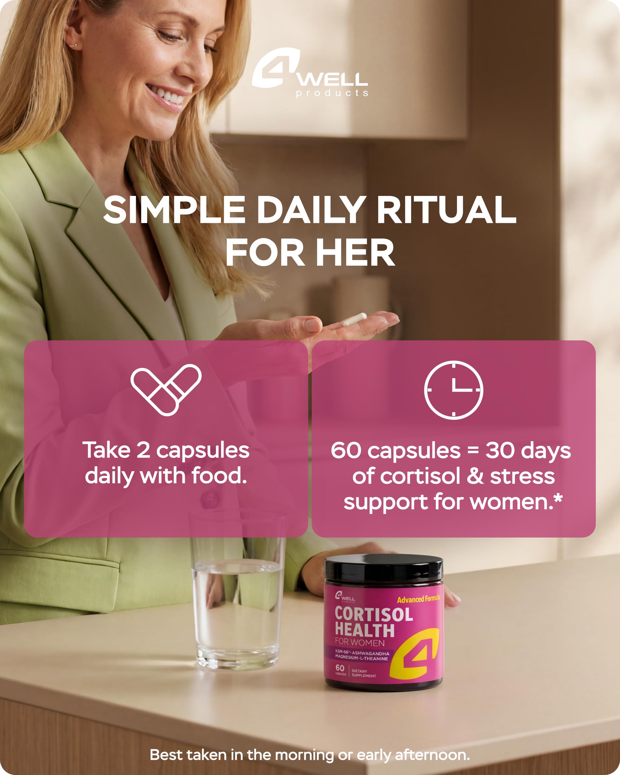 Cortisol Supplements for Women, KSM-66® Ashwagandha Supplements, 60 Caps — Amazon image 5