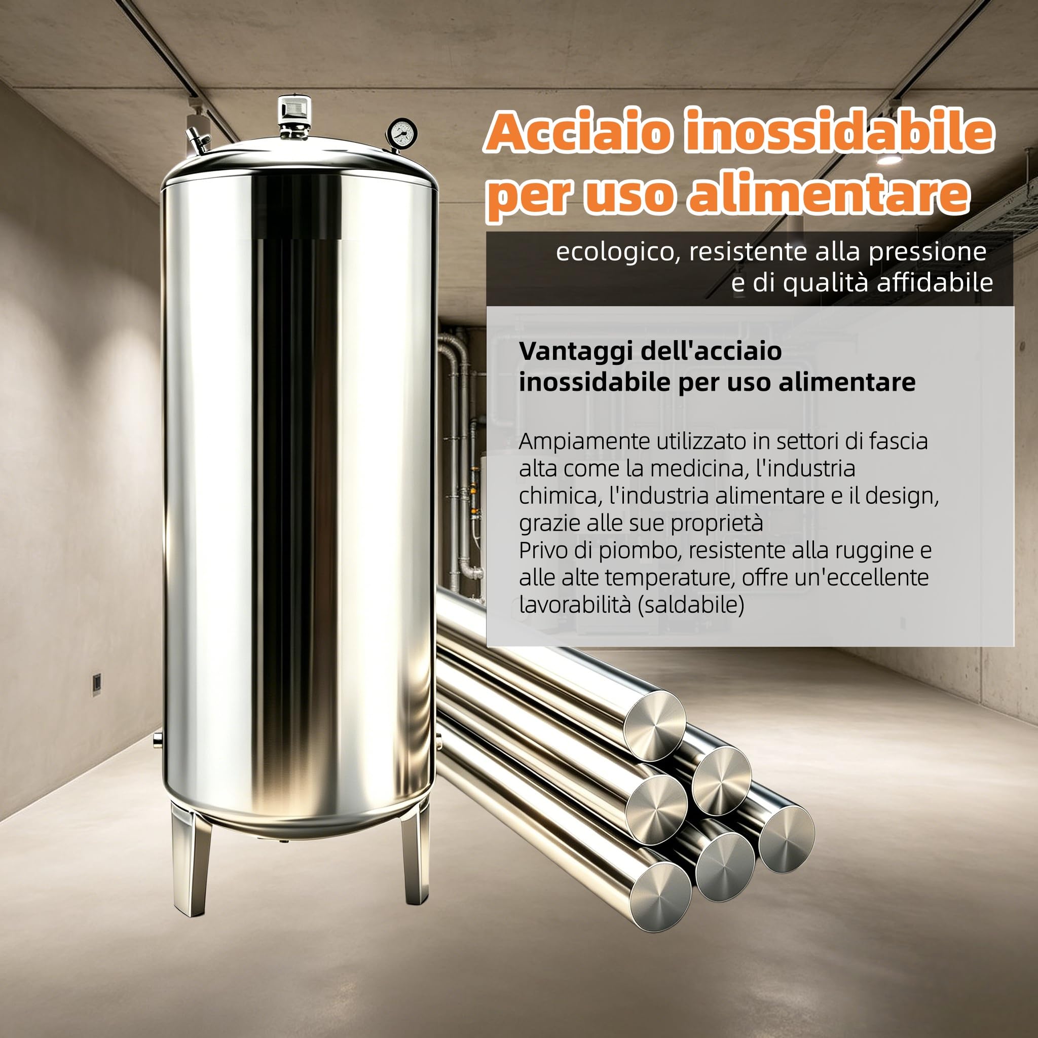 100 160 200 250 300 L Serbatoio Pressione Acciaio Inossidabile,Acqua pressurizzata stoccaggio pompa pozzo verticale,Serbatoio acqua pressurizzato verticale acciaio inox kit montaggio pompa，200 L