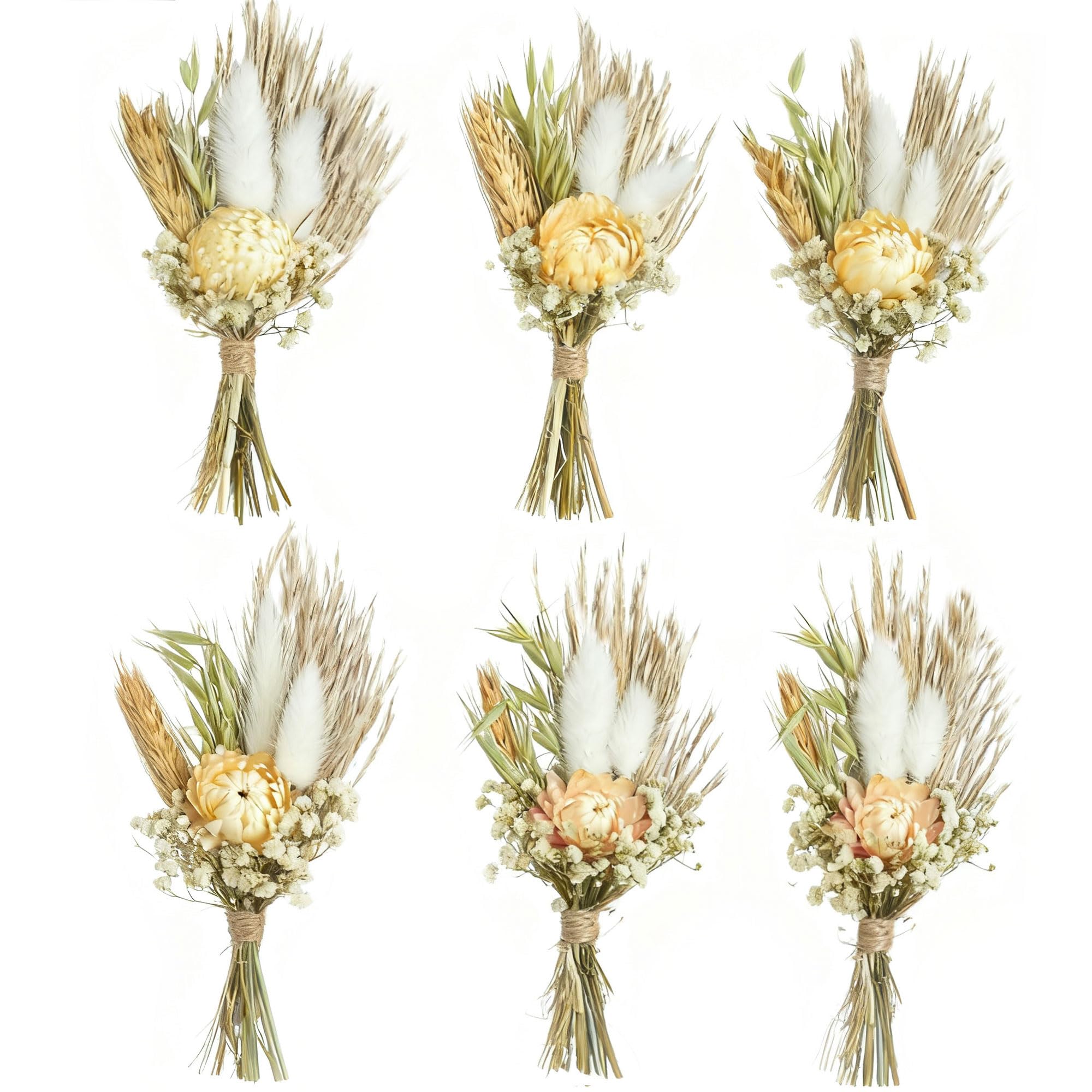 Mini Dried Flower Bouquets for Bridesmaid Proposal Gift Boxes, Birthday Cake Arrangements, Boutonnieres, Small Vases for Table centers, Bohemian