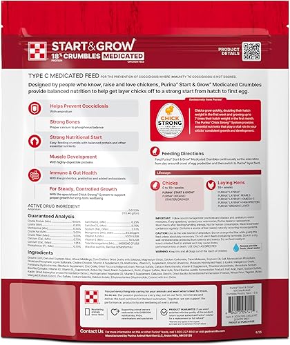 Vista 2 de Purina Comience y crezca Nutricionalmente Completo Alimento Medicado Crumbles Bolsa de 5 libras (5 libras)