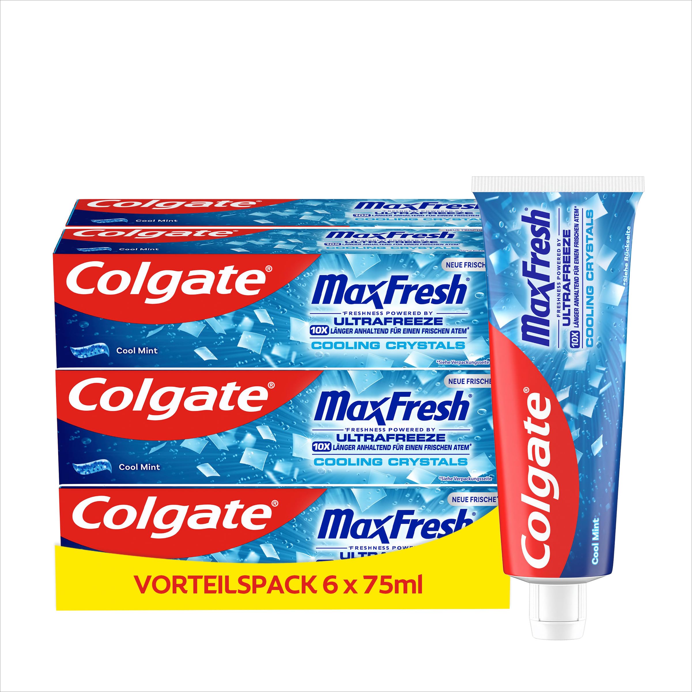 Colgate MaxFresh Cooling Crystals Zahnpasta 6x 75 ml