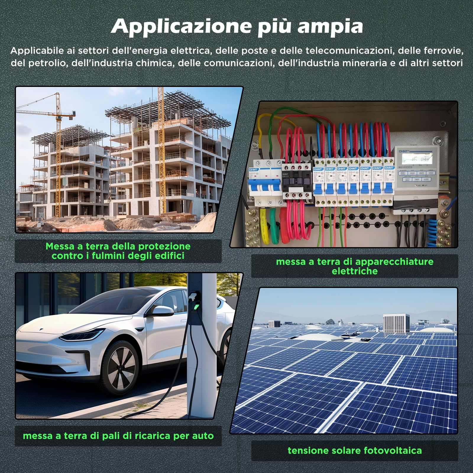 KAISAL Tester di Resistenza di Terra DY4100A 2/20/200/2000Ω AC 0~600 V DC 1500V Misura di Tensione di Terra