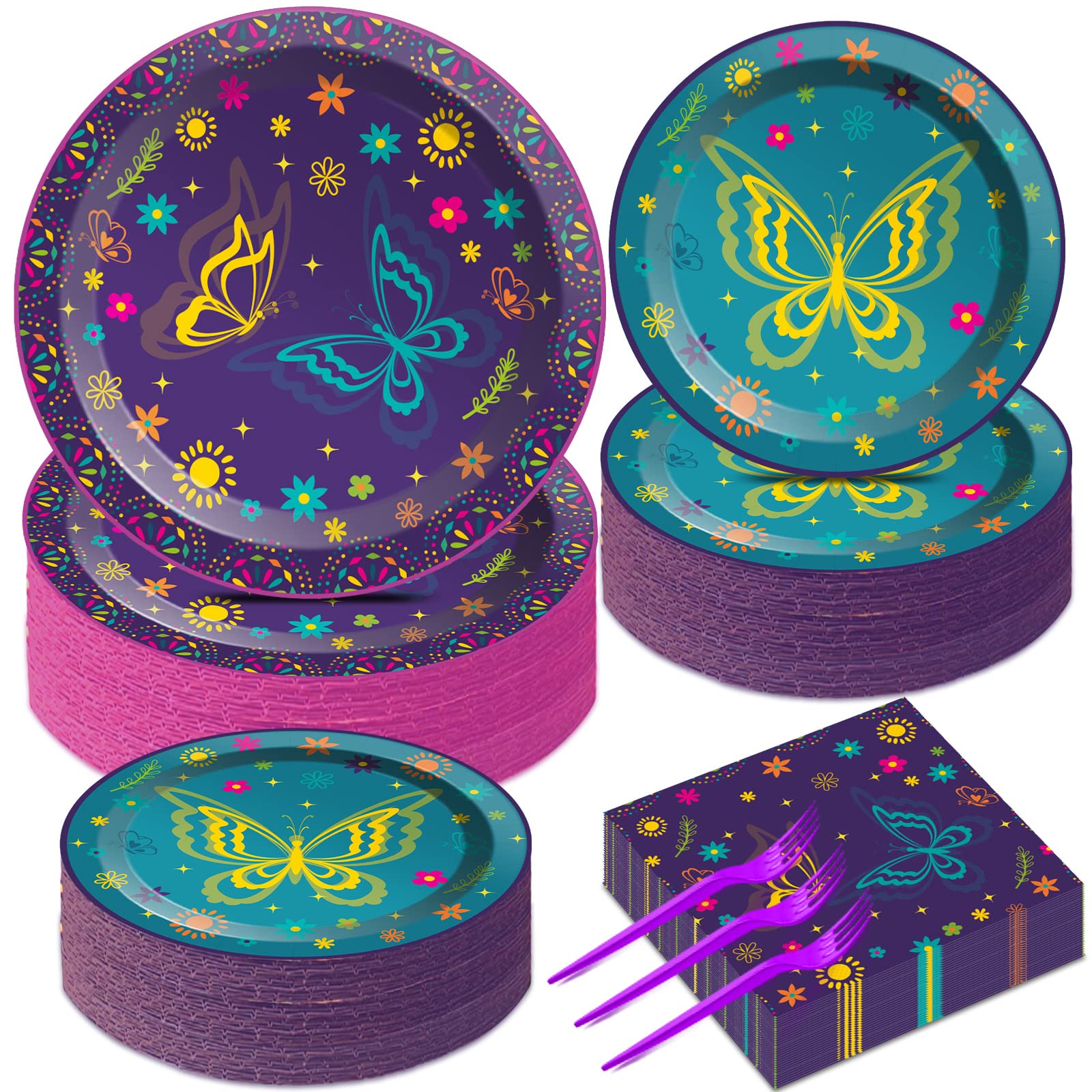 50 Guests Magic Movie Birthday Party Supplies Set Magic Movie Party Decoration Magic Movie Party Tableware Paper Plates Napkins for Boy Girl Birthday 200 PCS