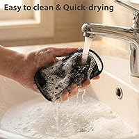 Vista 4 de 2 piezas de cepillo corporal de silicona, cepillo de baño y ducha exfoliante 2 en 1, esponja de loofah de silicona suave para piel sensible