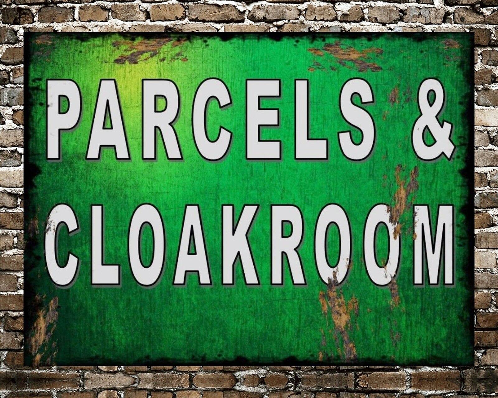 Kueprae A224 Parcels & Cloakroom Railway Station Metal Sign 8X12 Inch