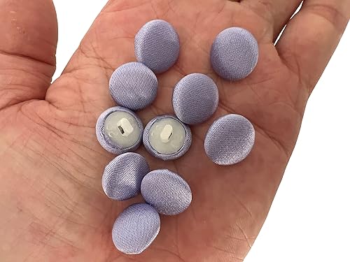 PEPPERLONELY Blusa de novia de encaje blanco con botones redondos de satén con vástago, 0.492in