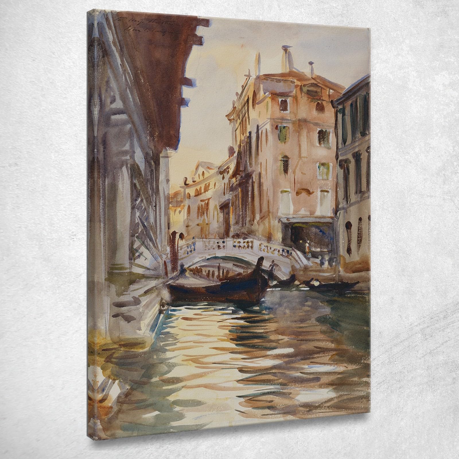 Ponte della Canonica John Singer Sargent, jss218 Quadro Stampato su Tela, 100x70 cm