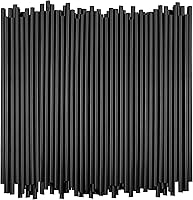 Vista 2 de Pajitas de plástico de 7.75 pulgadas (500 unidades), pajitas desechables – hechas para vaso estándar de 16 onzas (negro)