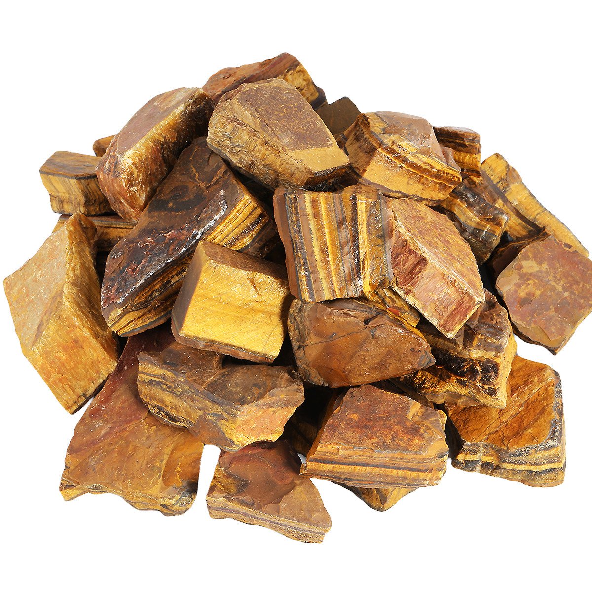 Shanxing 460g Natural Tiger's Eye Large Raw Crystals Bulk Brown Rough Stones, Mineral Rocks for Tumbling Cabbing, Reiki Chakra Healing Crystals for Wire Wrapping Fish Tank Aquarium Vase Plant Decor