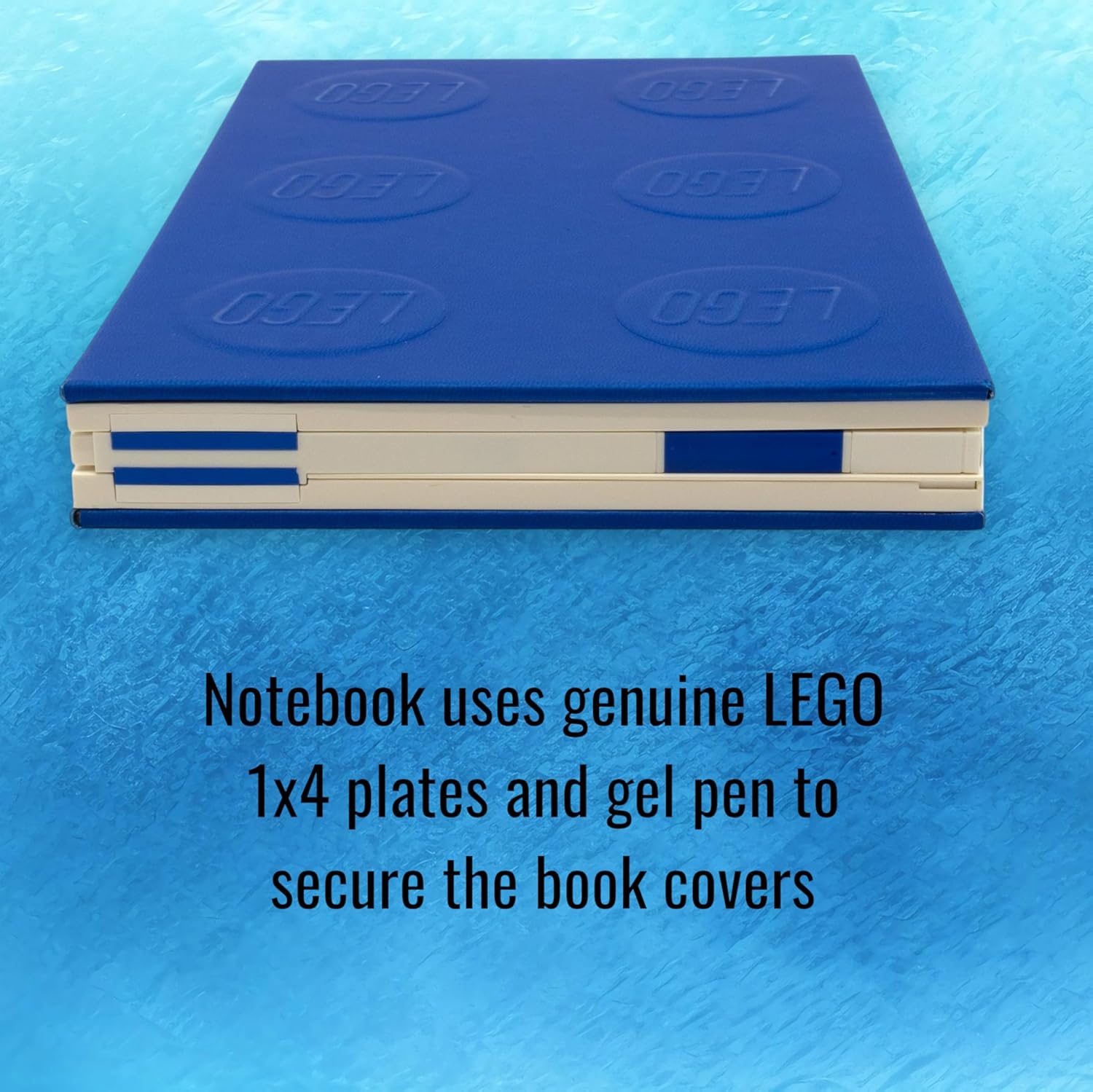 IQ LEGO Locking Dotted Notebook with Gel Pen 2x3 Blue (53699)