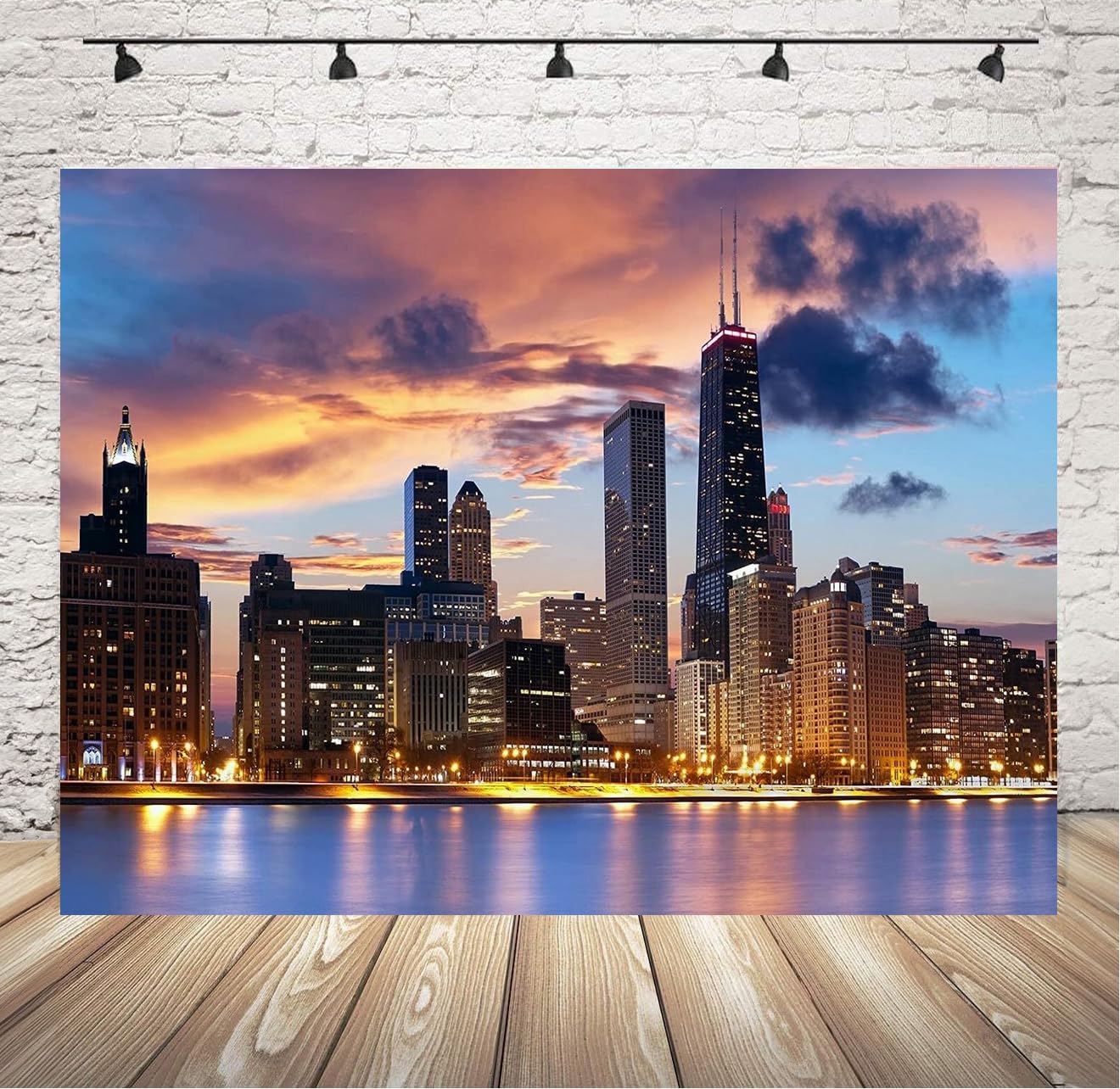 BACKDROP ハイバック用❗️ Amazon | 7 X 5ft Chicago City Skyline Backdropsハイグレード