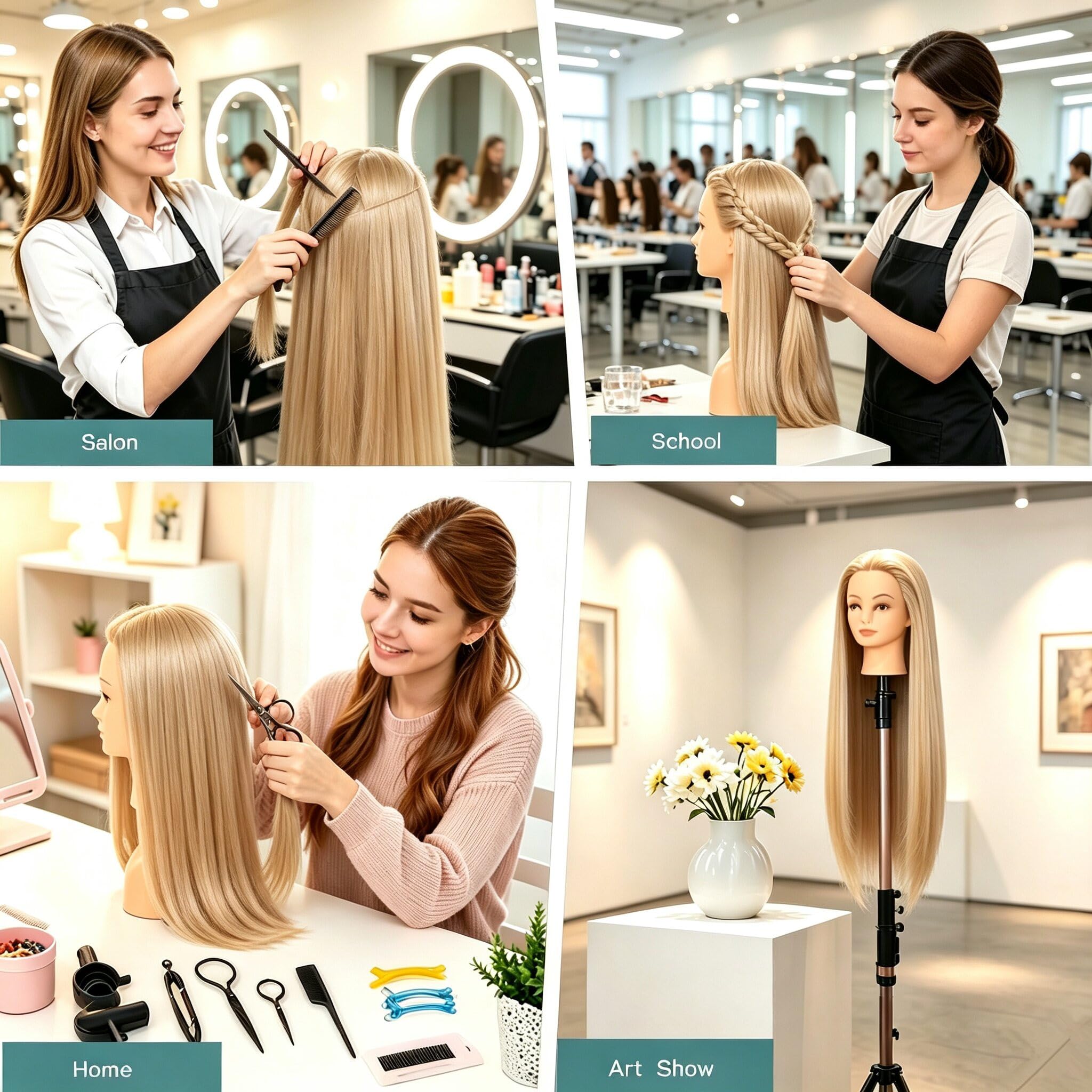 Testa di addestramento per manichino cosmetologico per