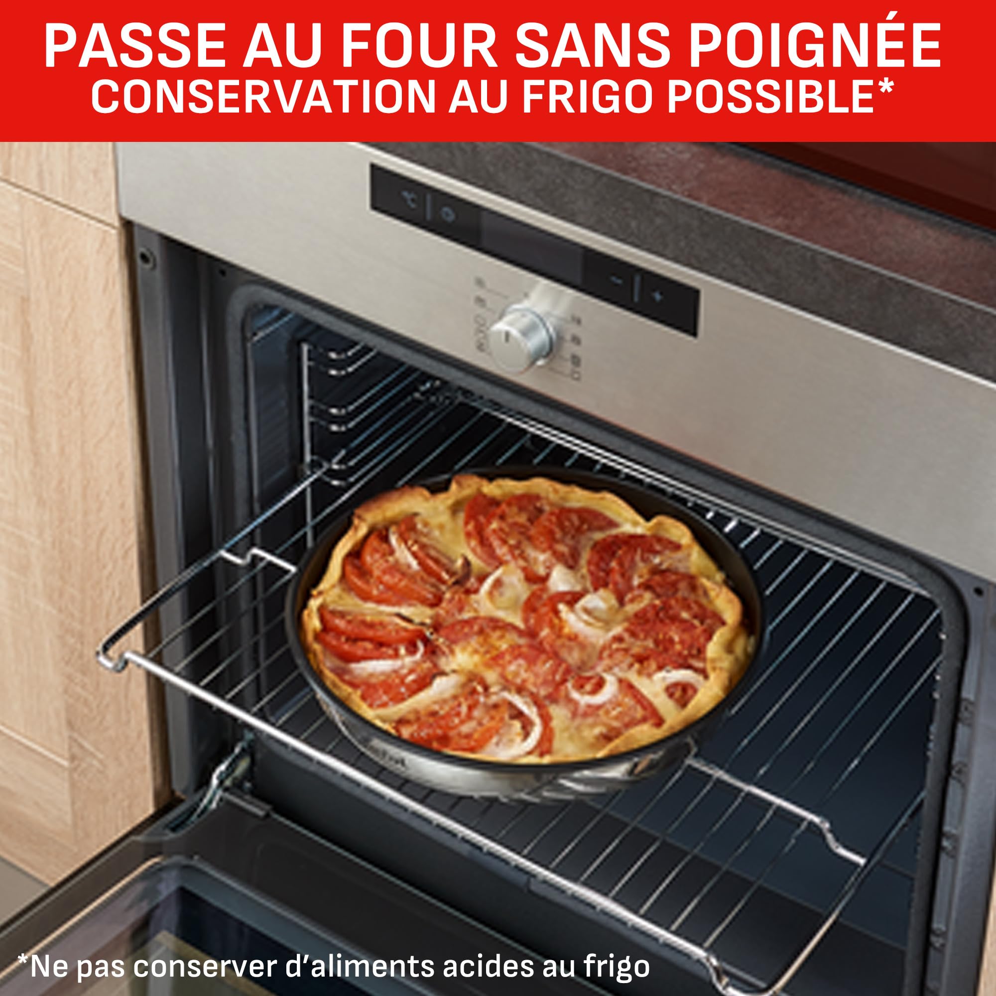 Tefal Ingenio Lot de 4 pièces, Casseroles 16/18/20 cm + 1 poignée amovible, Induction, Acier inoxydable, Empilable, Gain de place, Preference On L898S334