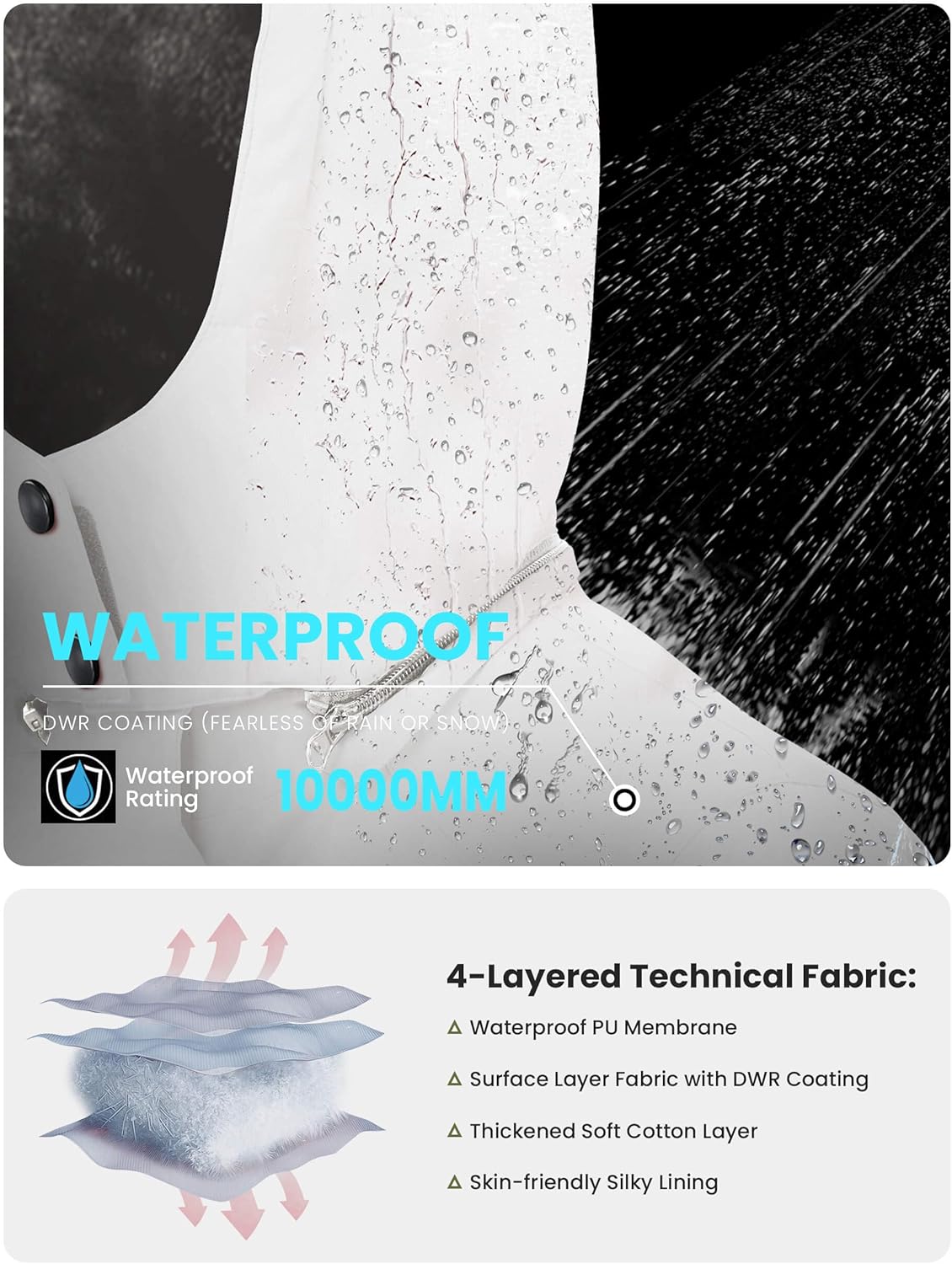 WULFUL Women's Winter Coats Lightweight Warm Thicken Puffer Jacket Waterproof Quilted Winter Jackets with Removable Hood - Image 4