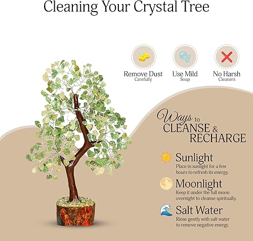 Miniatura 184 de YATSKIA - Árbol de cristal turquesa Feng Shui, alambre, bonsái Buhha, estatua reiki, Chakra curativo energía positiva, buena suerte dinero regalos