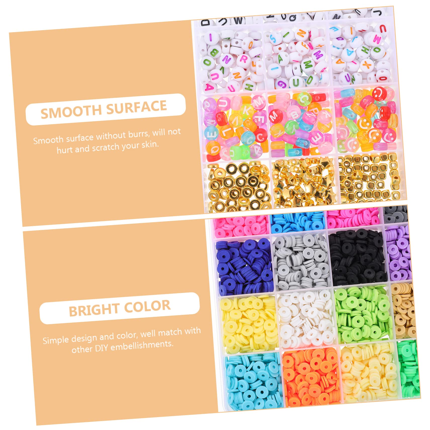 DOITOOL Kit de Cuentas para Hacer Joyas Estilo Bohemio de Arcilla Blanda para Pulseras y Collares Accesorios para Hacer Uno Mismo