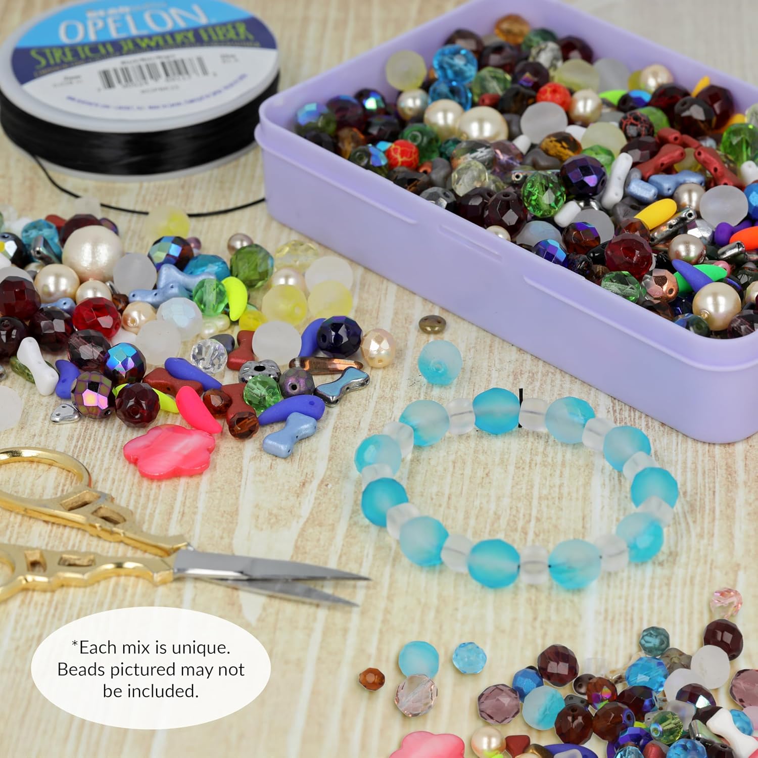 The Beadsmith Box of Beads – Glass Beads Assortment in Varying Shapes, Colors, and Sizes, 5 Pounds
