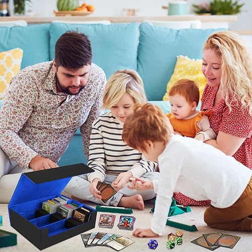 Miniatura 8 de AOBOPLE Caja de almacenamiento de más de 1800 tarjetas de intercambio, funda de cartas para tarjetas intercambiables con 5 separadores de tarjetas,