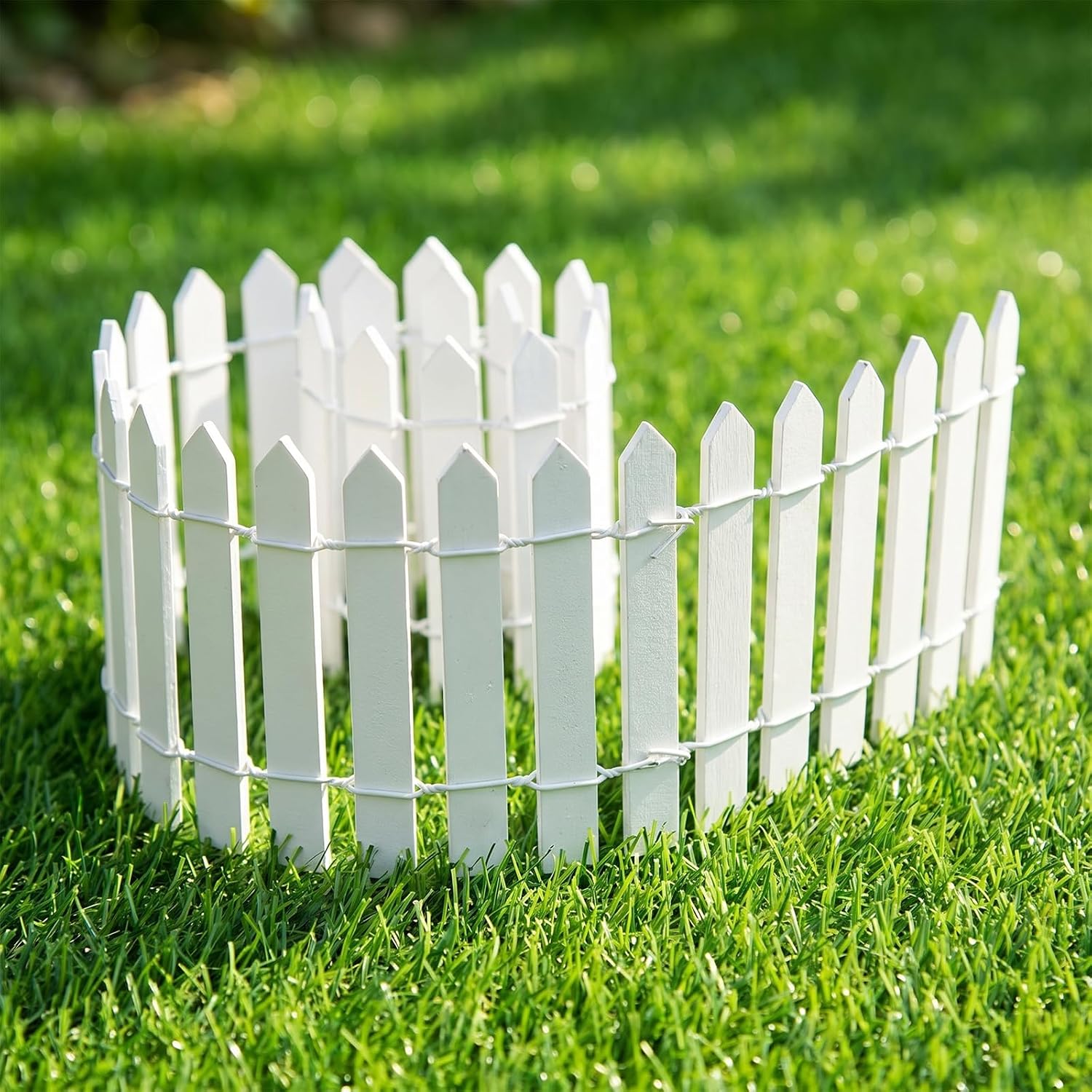 35 Inche Mini Fairy Garden Fence Small Wood Decorative Picket Fence