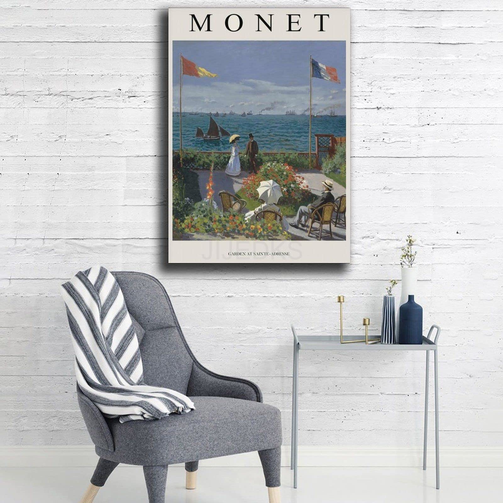 Flowering Garden at Sainte-Adresse • Claude Monet • Canvas Print • Museum Quality Giclée • 2462-MCL