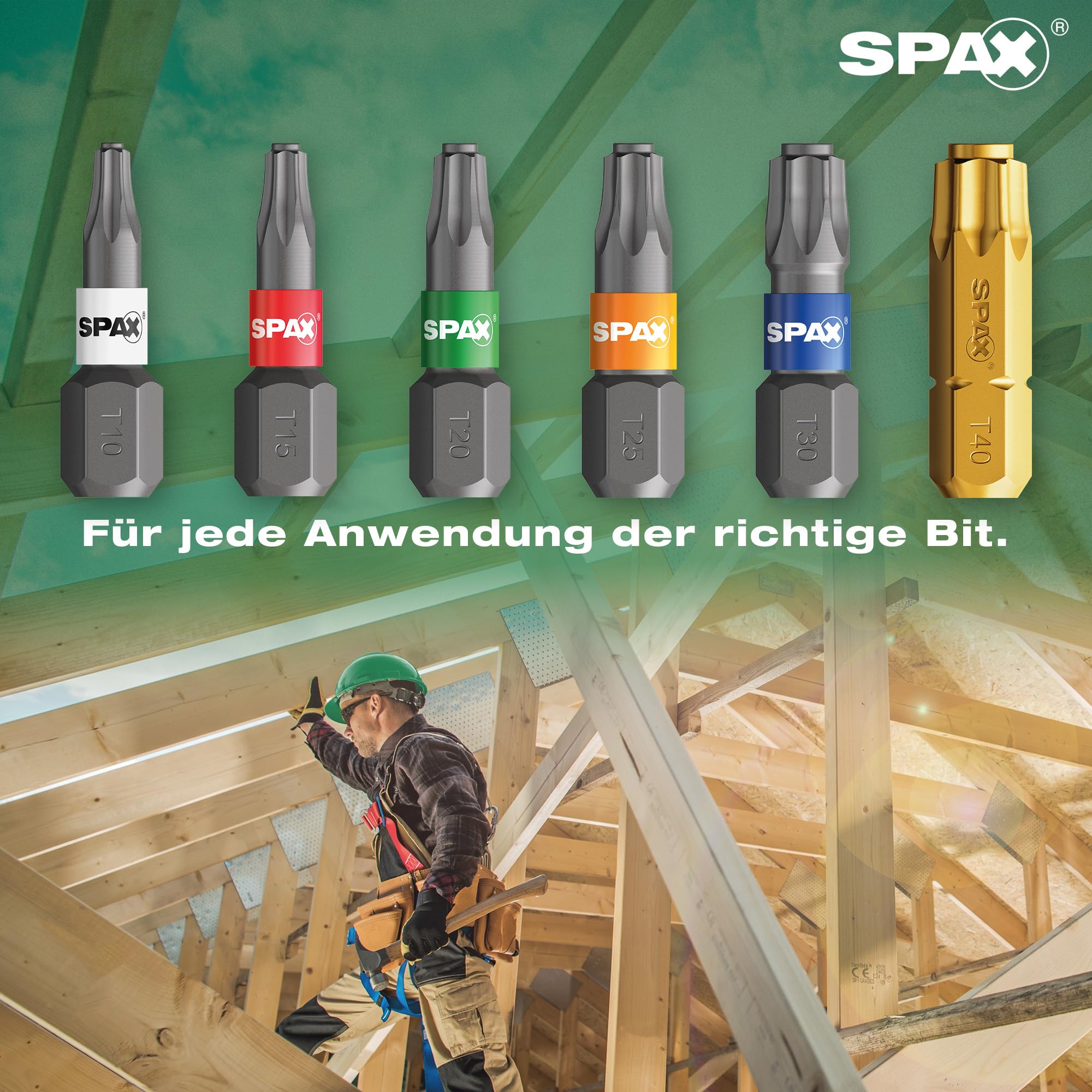 SPAX BITbox T-STAR plus, Schnellwechsel-Bithalter, 6 Bits: T10, T15, T20, T25, T30, T40 in 25 mm - 4000007899019