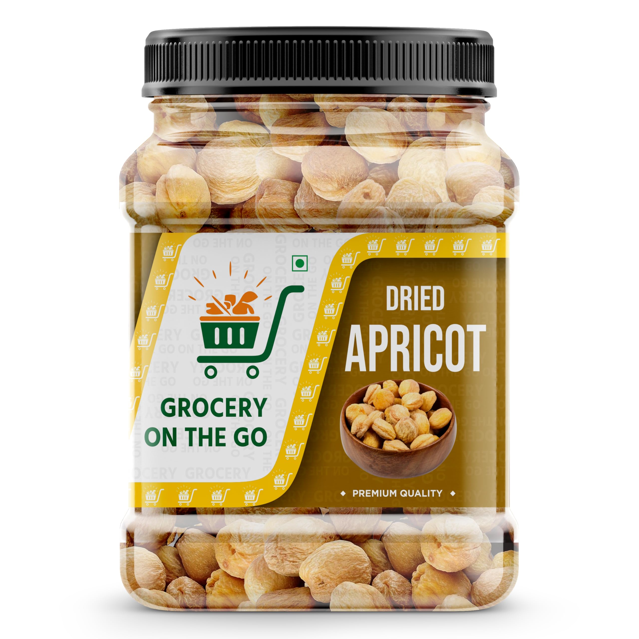 GROCERY ON THE GO Dried Apricot Khumani Big Size |Jardalu|Badam Bor|Soft Healthy Snack Zero Added Sugar & Preservatives Dry Fruit (500gm)