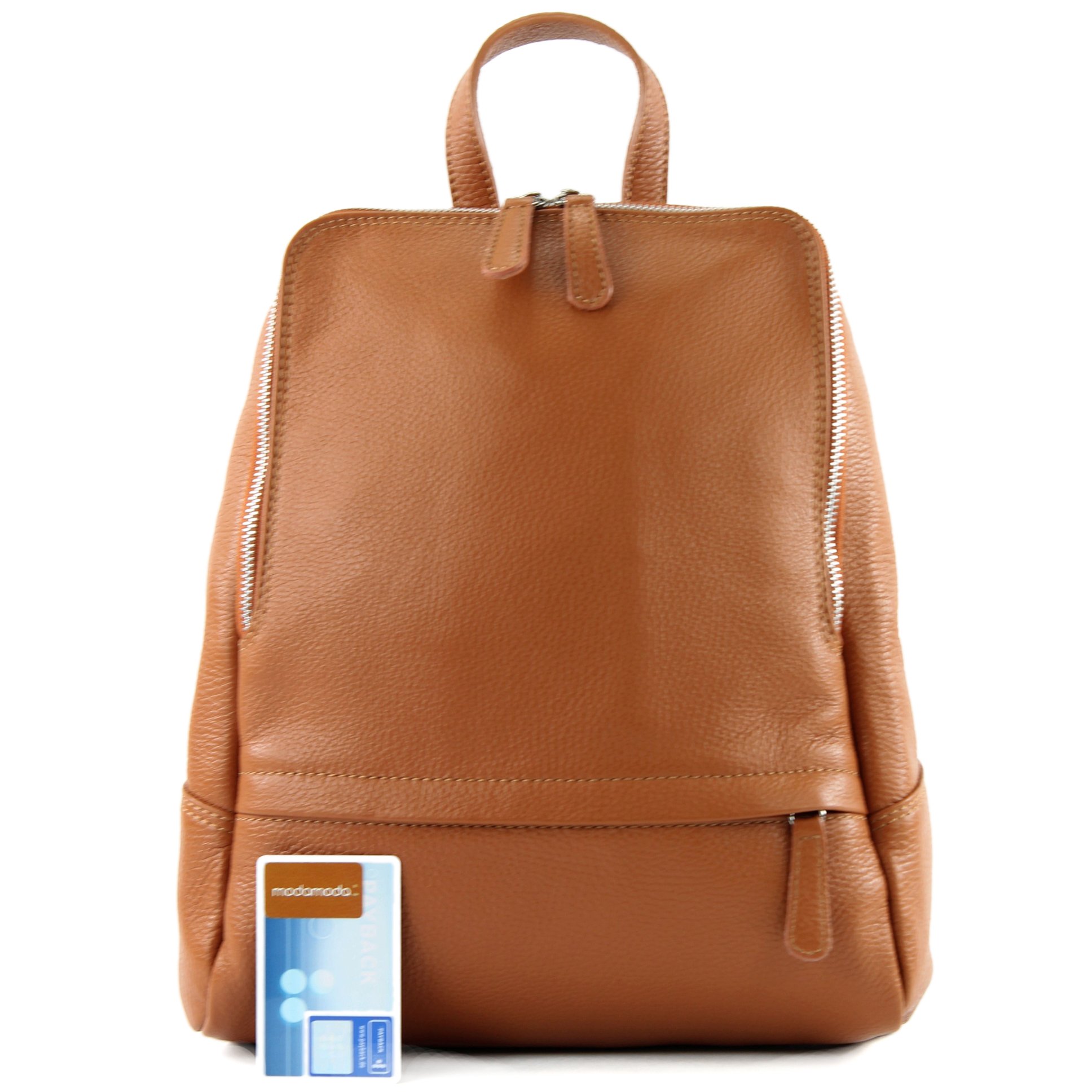 modamoda de - Ital Damenrucksack sac en cuir T138