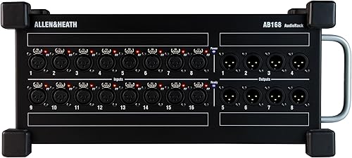 Allen & Heath AB168 Rack de audio remotocaja de escenario portátil para GLD y serie Qu, 16 entradas XLR, 8 salidas XLR (AH-AB-168)