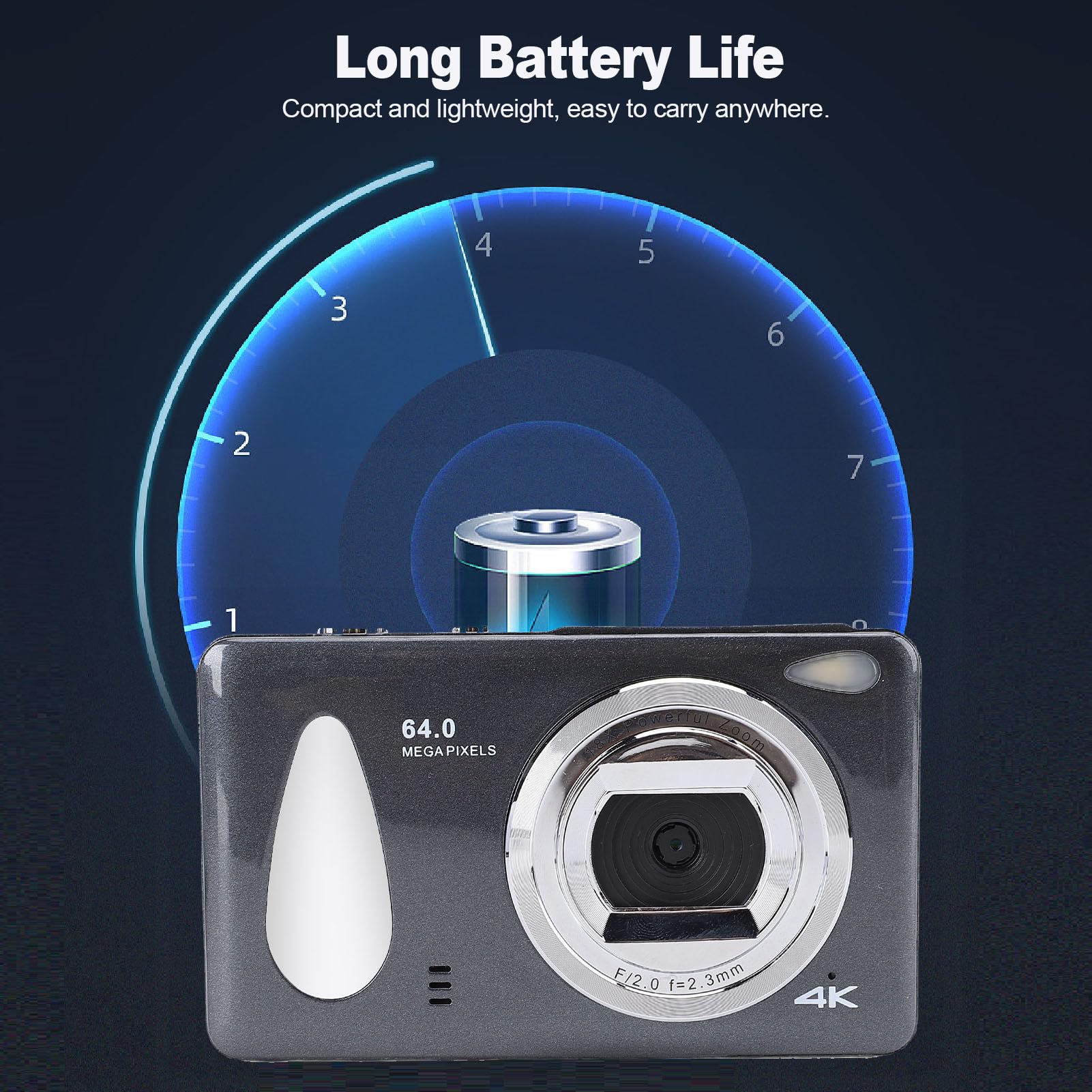 Amazon | 4K 64MPデジタルカメラ、18xズームオートフォーカス