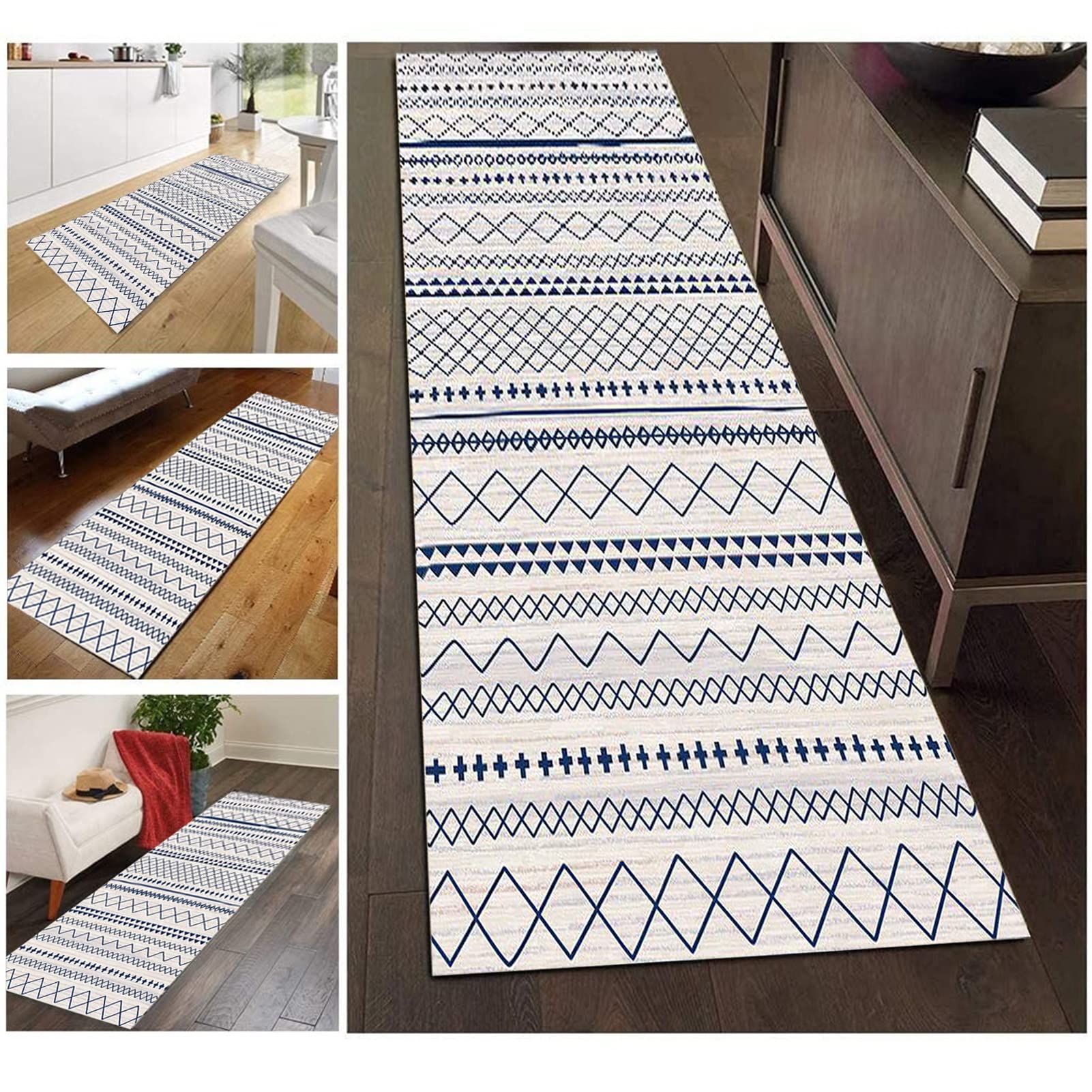 Tappeto Lungo E Stretto Antiscivolo Per Corridoio - Personalizzabile (Larghezza 60-180 Cm, Lunghezza Su Misura) - Adatto A Ingresso, Cucina, Balcone