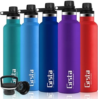 Grsta Trinkflasche Edelstahl, Vakuum Isolierte Insulated Thermosflasche, Auslaufsicher Wasserflasche Kinder, KohlensäUre G...