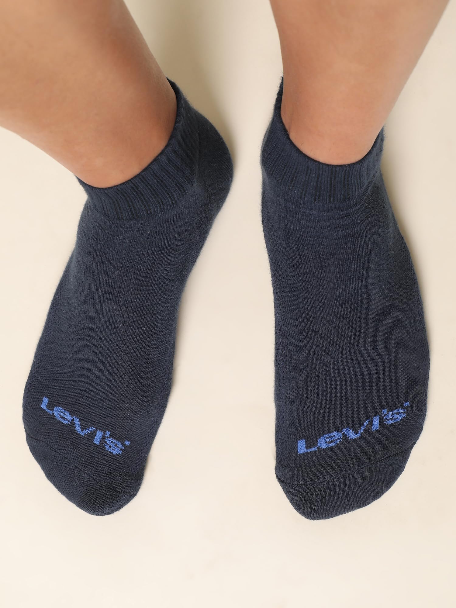 Levi's LS203 Men's Cotton Stretch Mid Cut Non Terry Socks (Pack of 3) 2