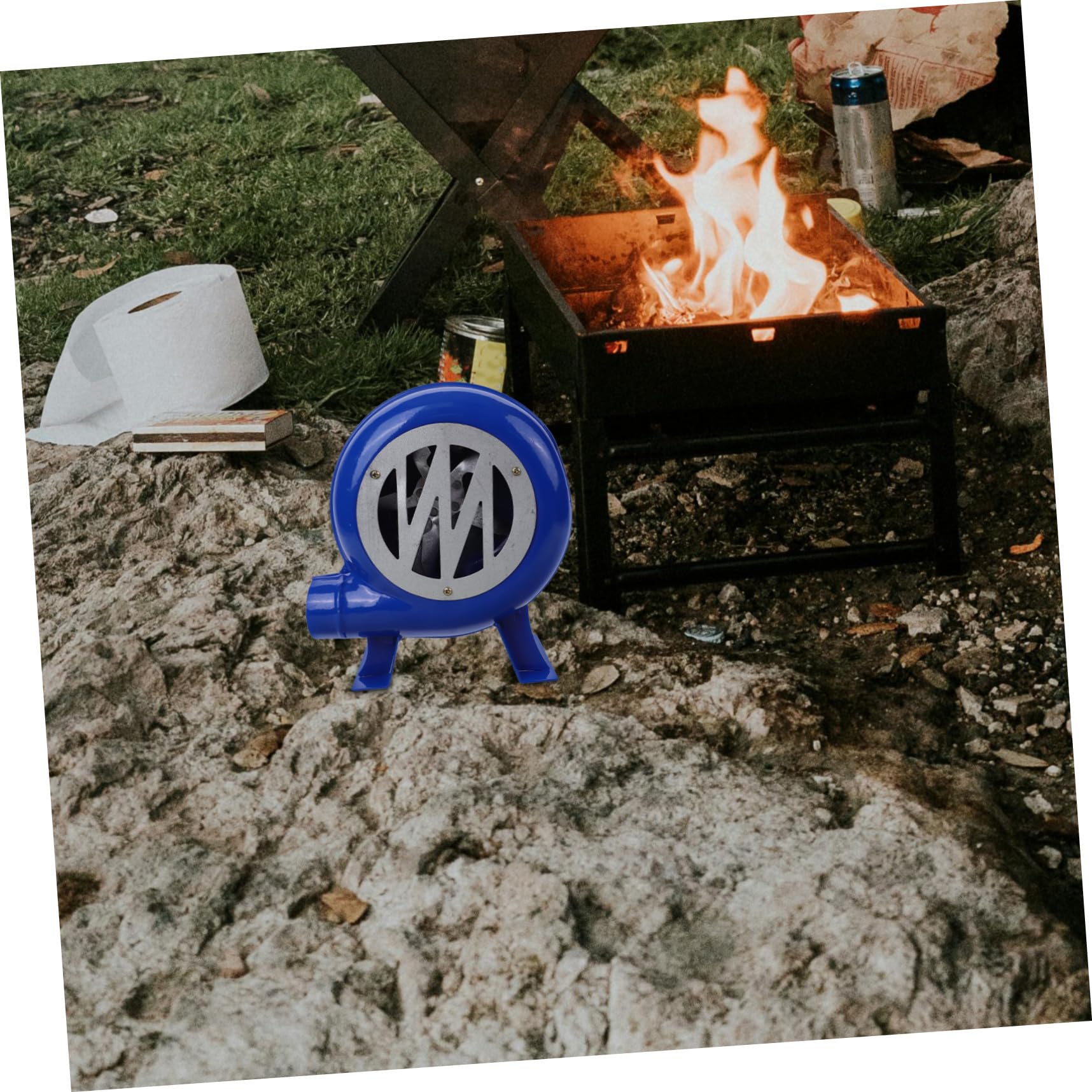 TOYANDONA Ventilatore Manuale per Barbecue e Soffiatore Portatile per Grigliate con Impugnatura Ergonomica per Esterno e Facile da Trasportare e Utilizzare