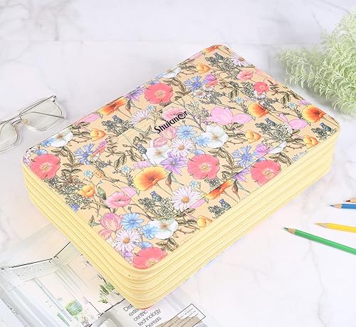 Miniatura 7 de Shulaner Estuche para lápices de colores, 128 ranuras grandes con capacidad para 384 lápices o 256 bolígrafos de gel con cierre de cremallera de 4