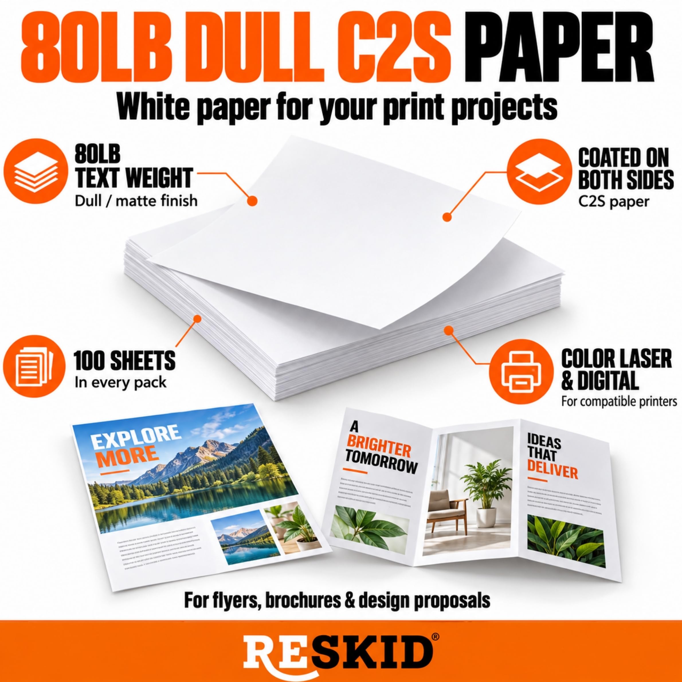 【超美品】Plimpton Paper 8 Amazon.com : Reskid 80lb Dull C2S Paper, 8.5x11