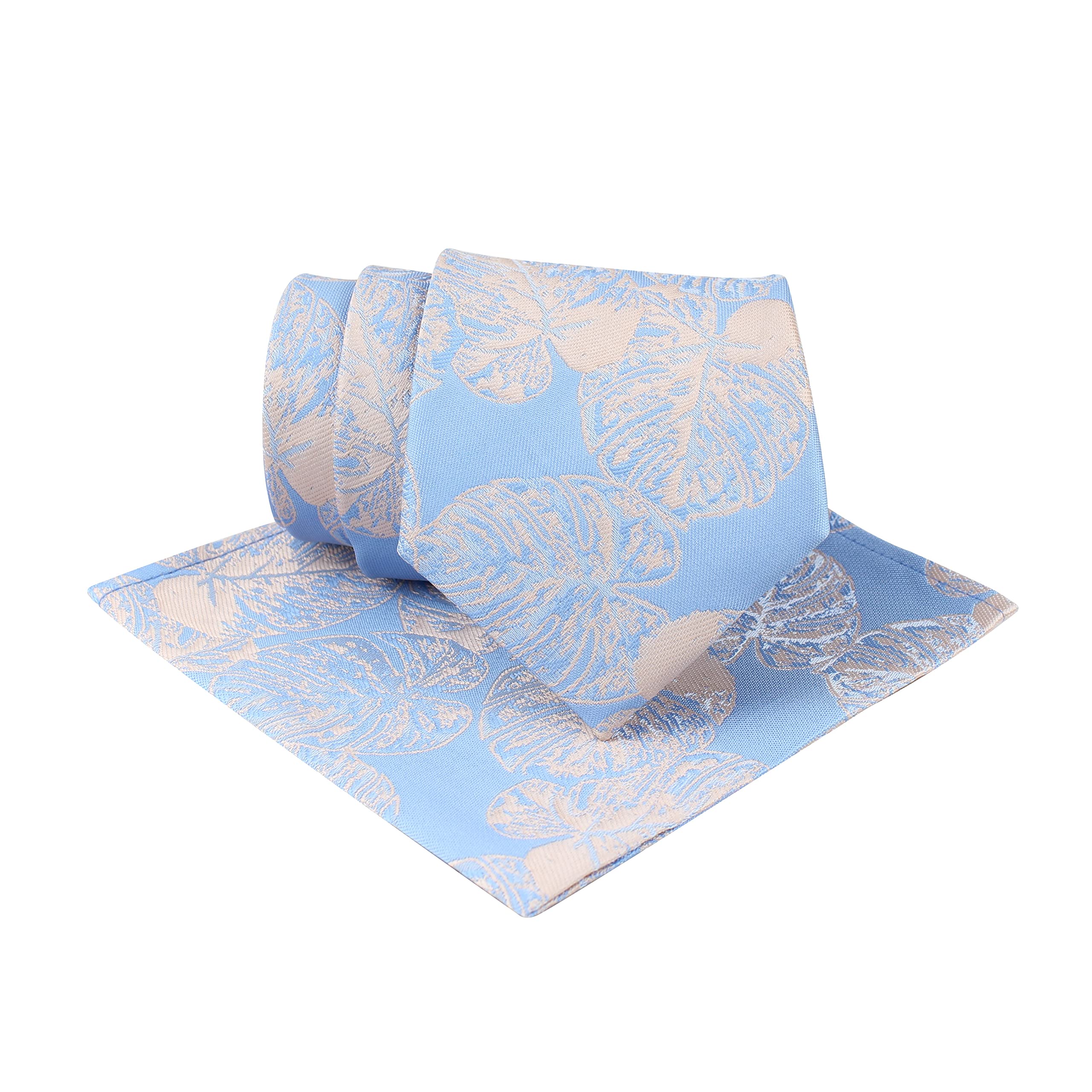 Kavove The Big Leaf Blue Necktie For Men-image-10