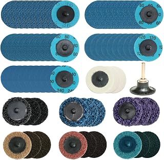 72PCS 2 Inch Quick Change Sanding Disc Set,Surface Conditioning Disc for Die Grinder Surface Prep Strip Grind Polish Burr Finish Rust Paint Removal