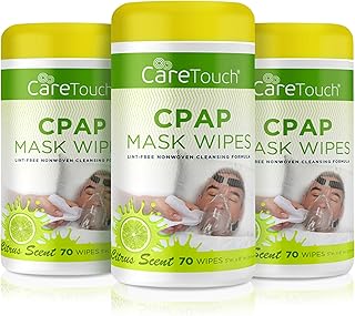 Sponsored Ad - Care Touch CPAP Wipes | Alcohol-free CPAP Cleaner | 3 Packs of 70 Scented CPAP Mask Wipes (210 Total)