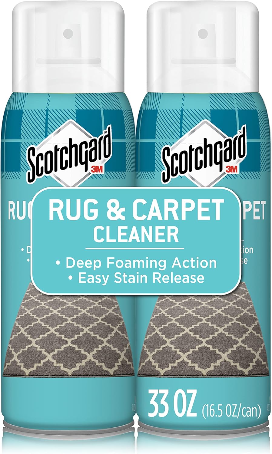 Scotchgard Rug & Carpet Cleaner, Fabric Cleaner Blocks Stains, Cleaning Sprays Make Cleanup Easier, Two 16.5 oz Cans