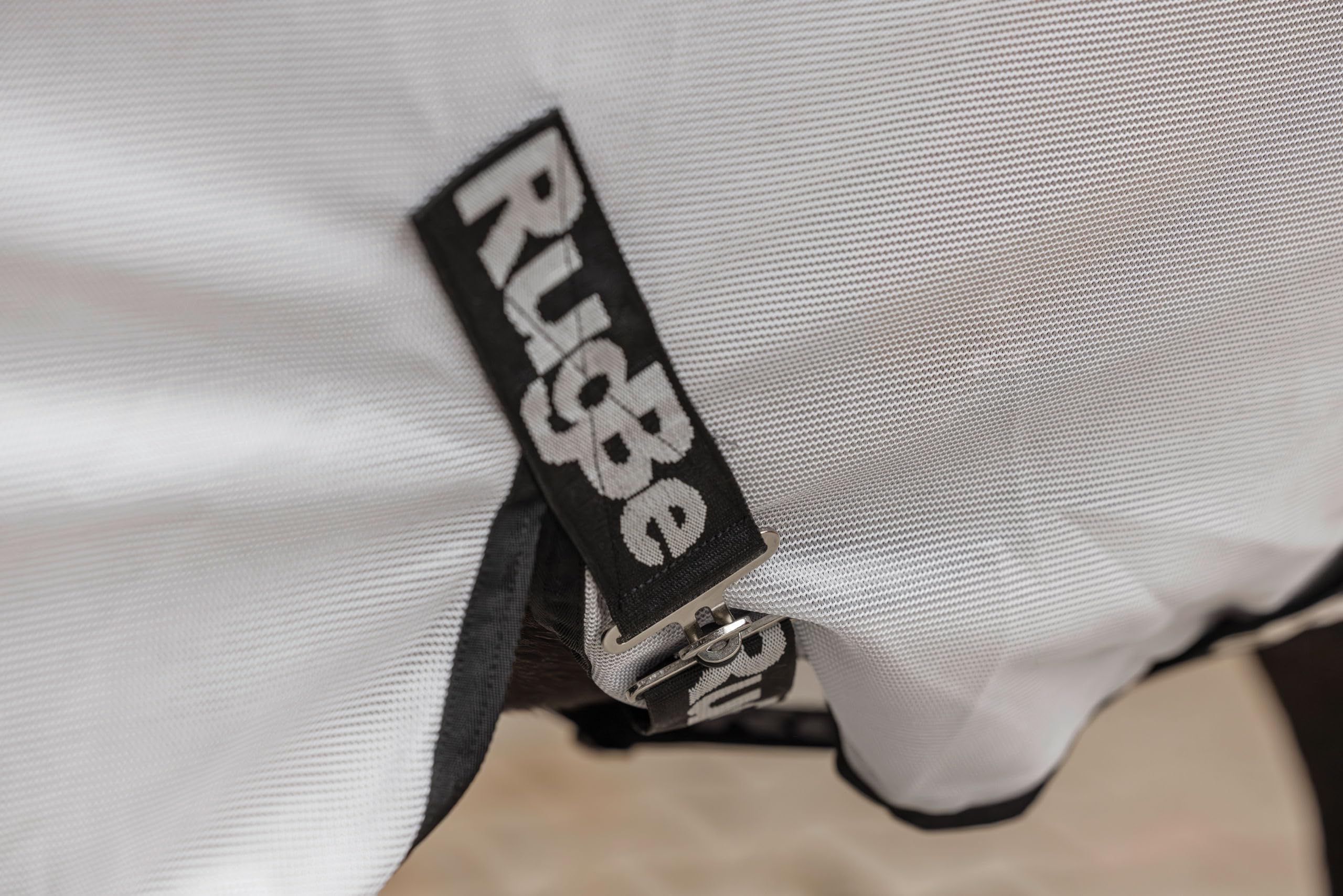 Kerbl Covalliero Manta antimoscas RugBe Superfly, Manta para Caballos, Manta de Montar, Blanco, 115 cm, 165 cm, Caballo, Lavable a máquina a 30 °C
