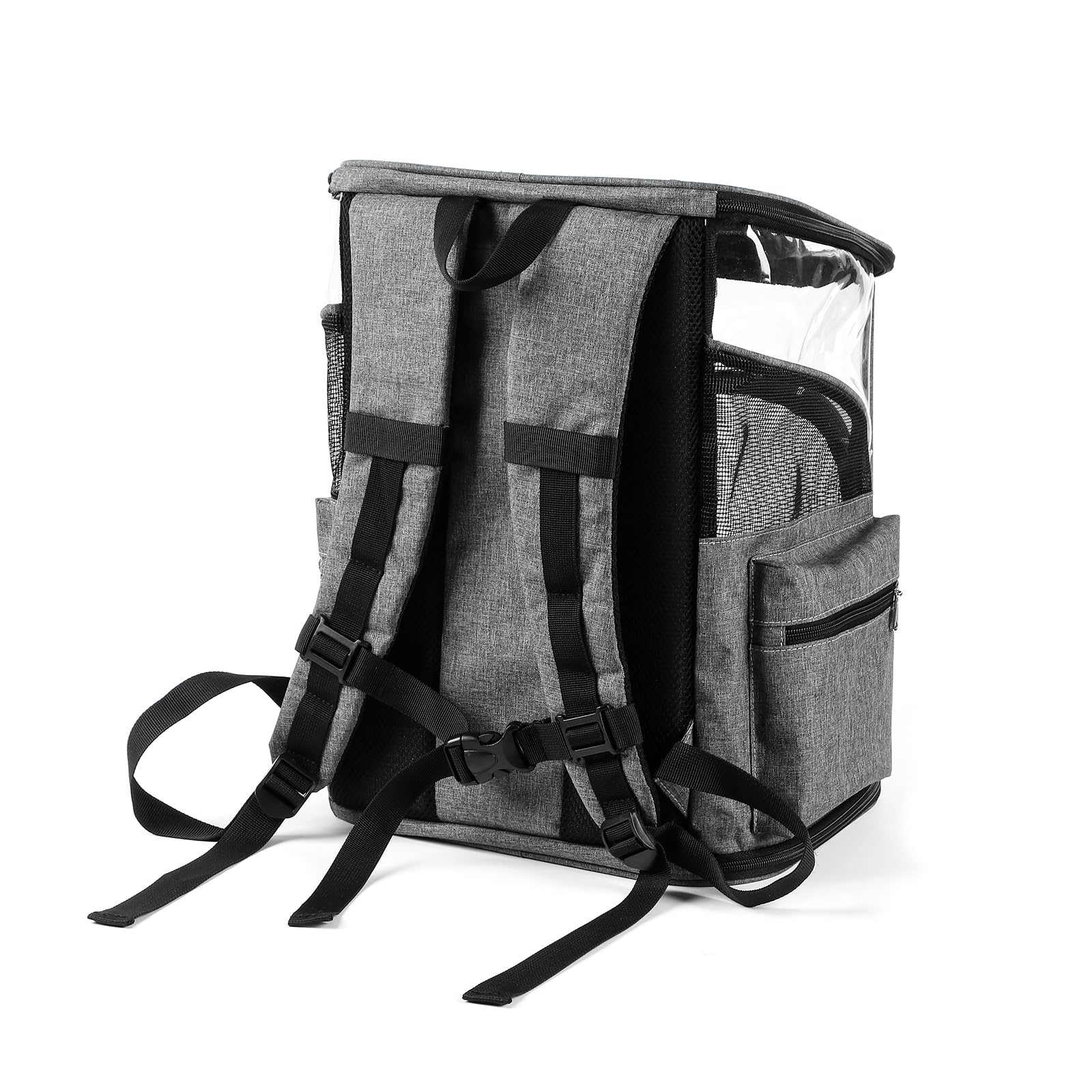 Beidingsen Cat Carriers Dog Carrier Pet for Small Medium Cats Dogs Puppies up to 25 Lbs, TSA Airline Approved Soft Sided, Collapsible Travel Puppy - Black Grey (L: 15.8