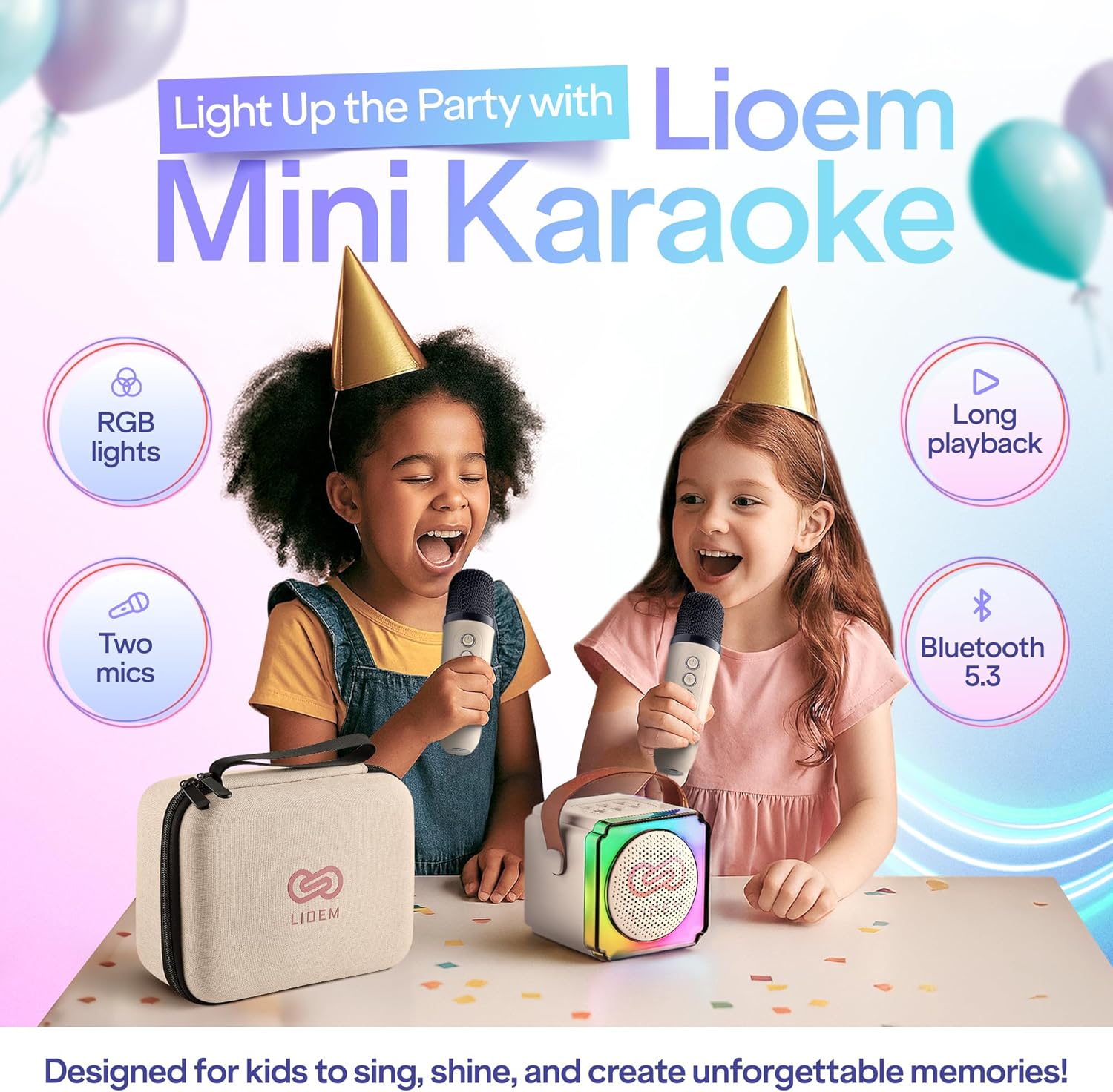 Karaoke Machine for Kids (1, Teal) - Image 2